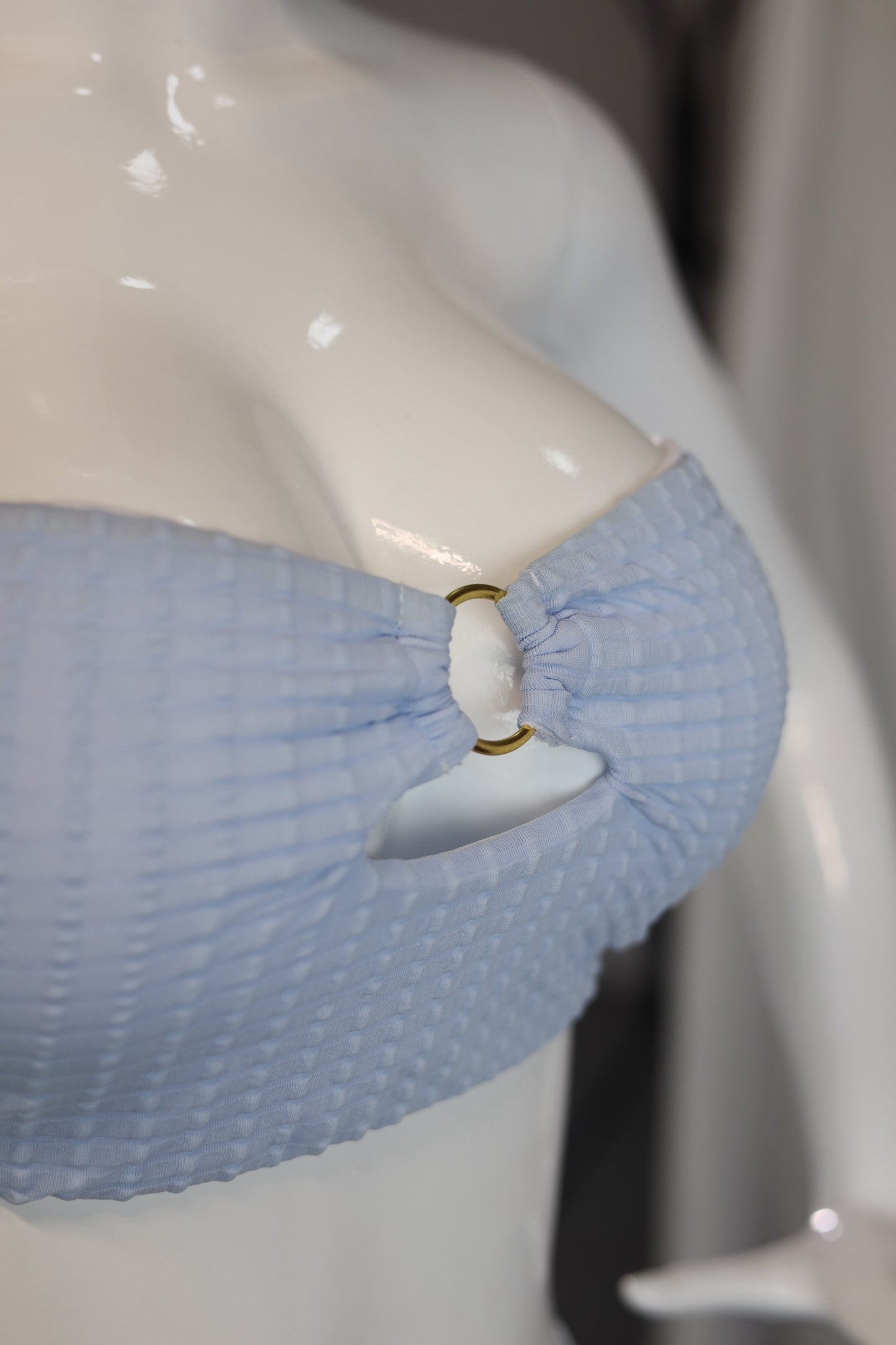 Sky Blue Textured Three-Piece Set