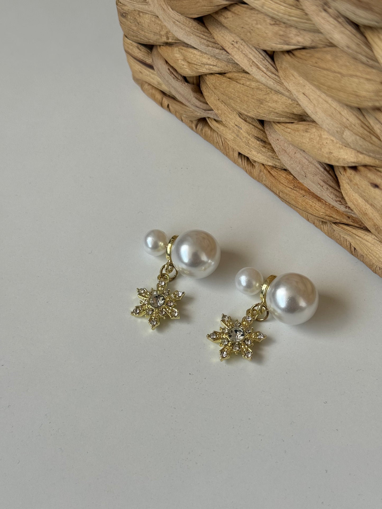 Earrings Gold & Pearl Style 25