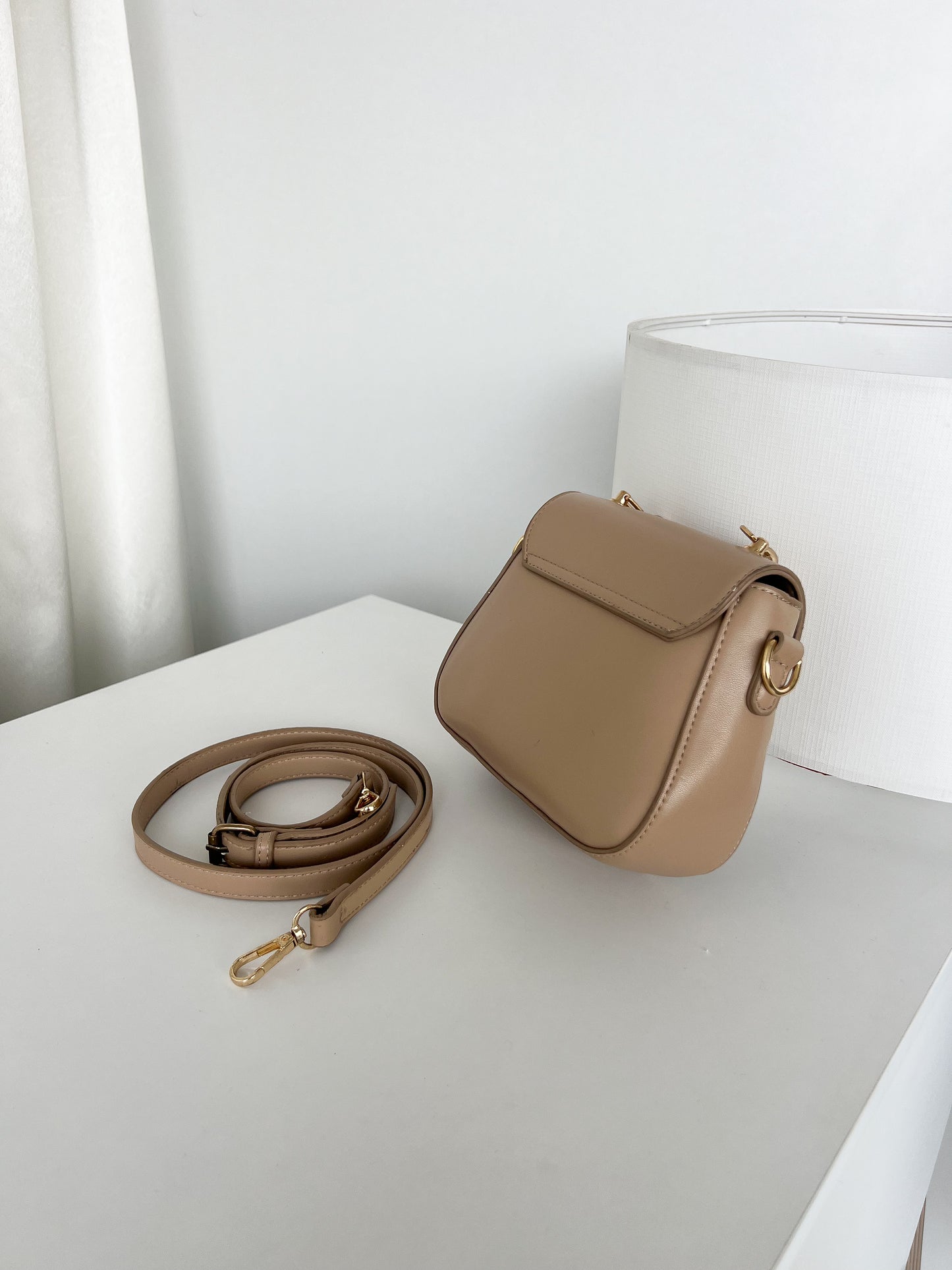 Bag Khaki  PU Leather Plain