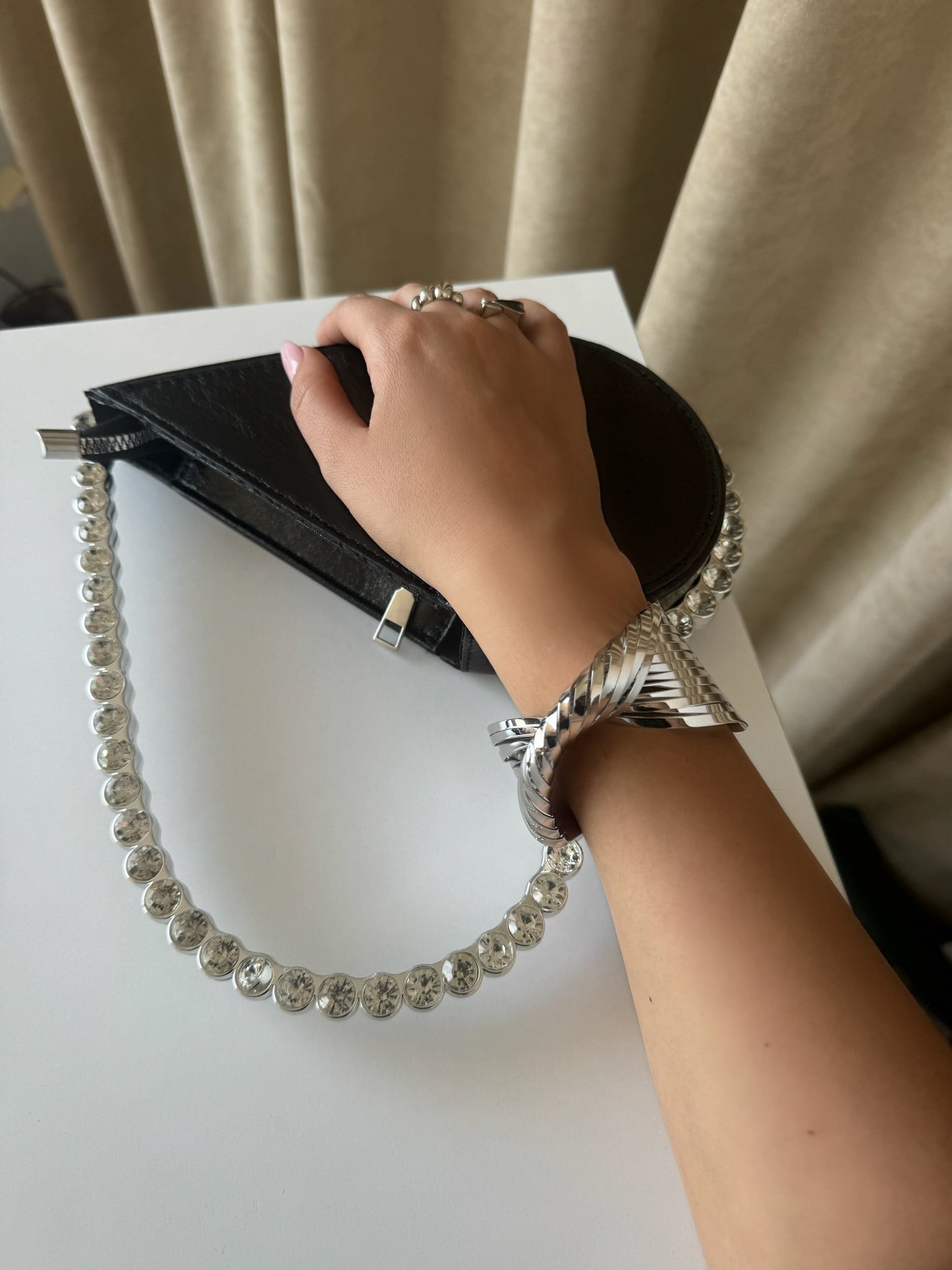 Twisted Silver Cuff Bracelet