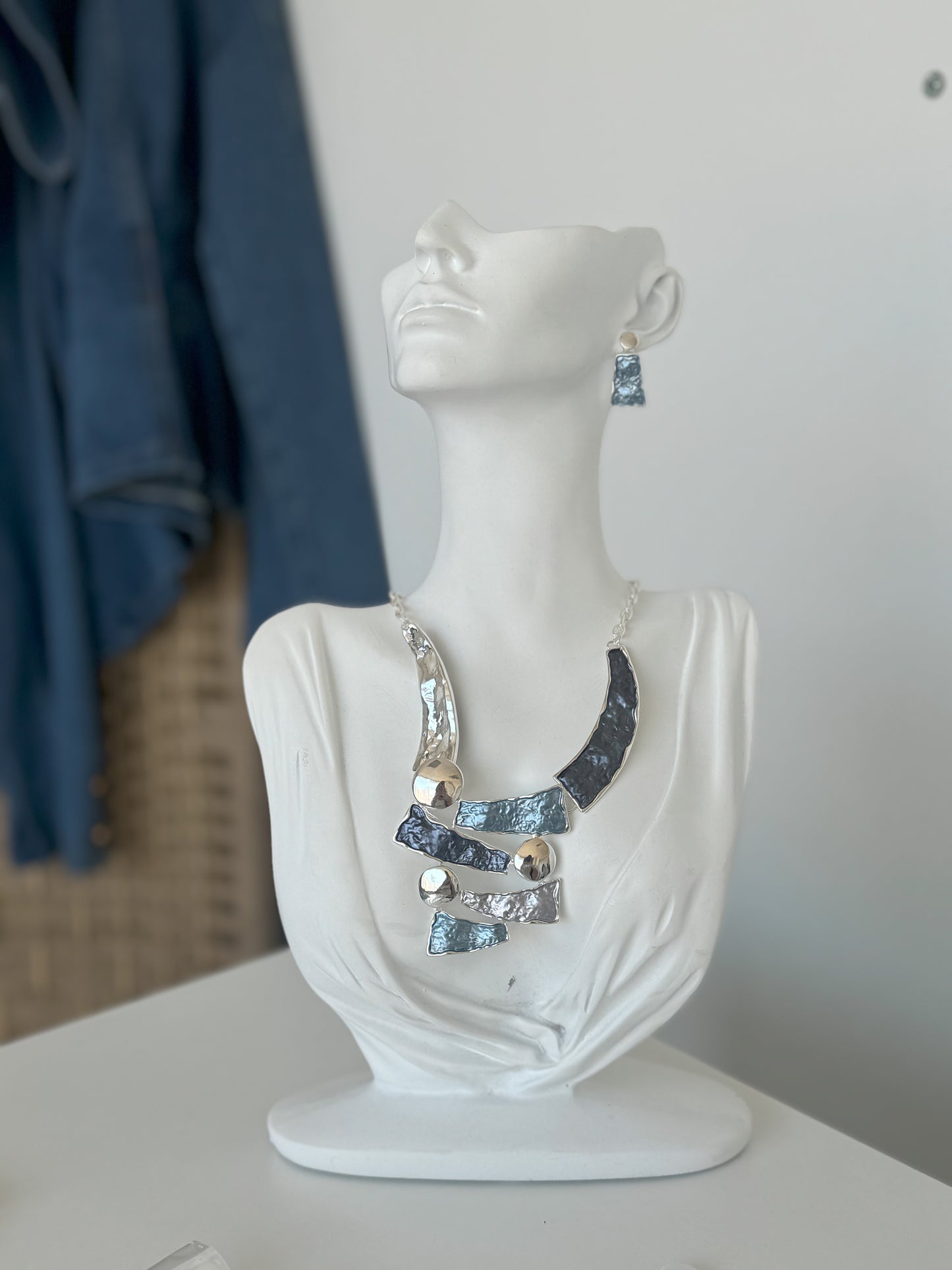 Abstract Multicolor Necklace & Earring Set