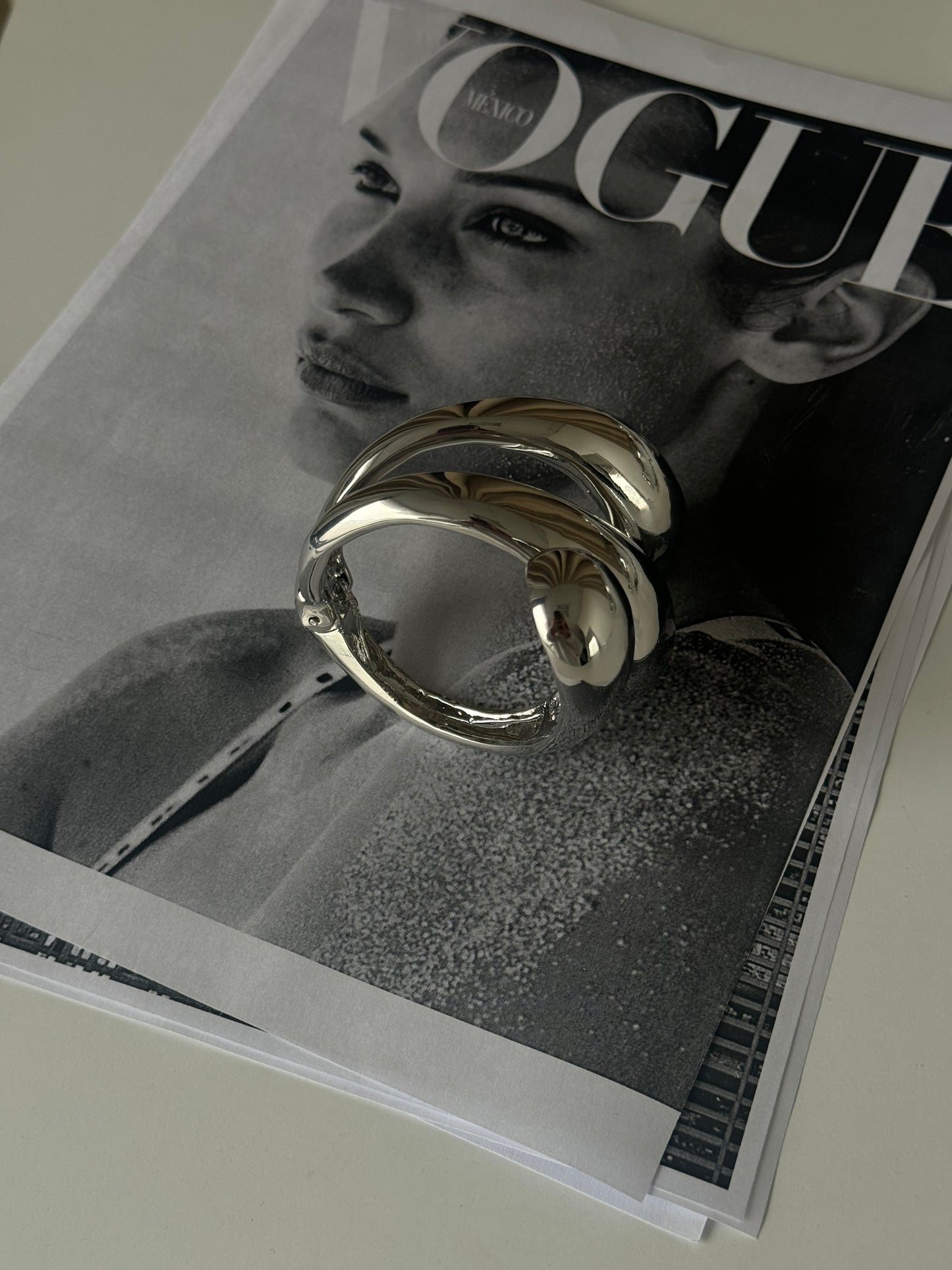 Bold Gold & Silver Statement Cuff