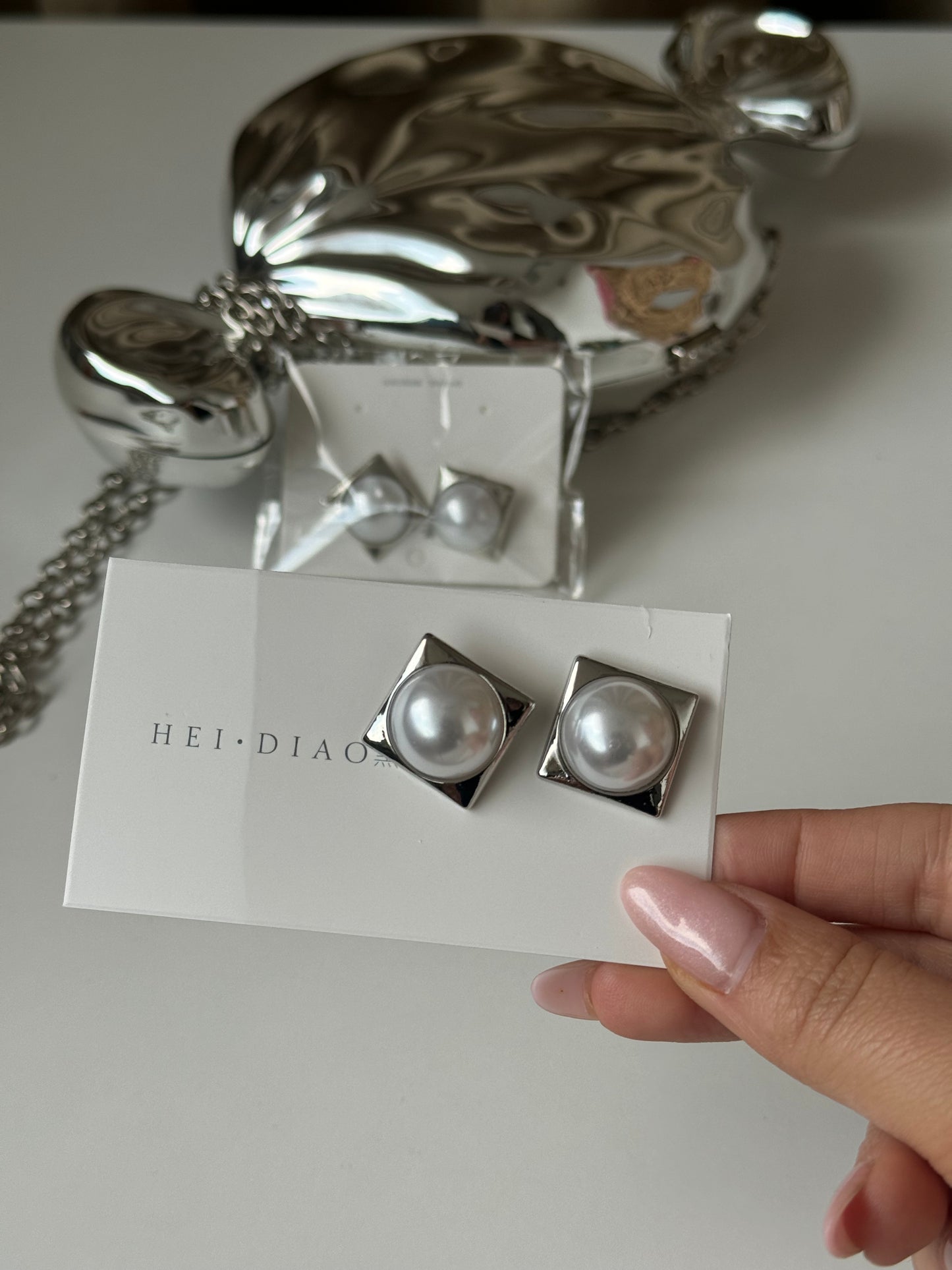 Silver & Pearl Earrings