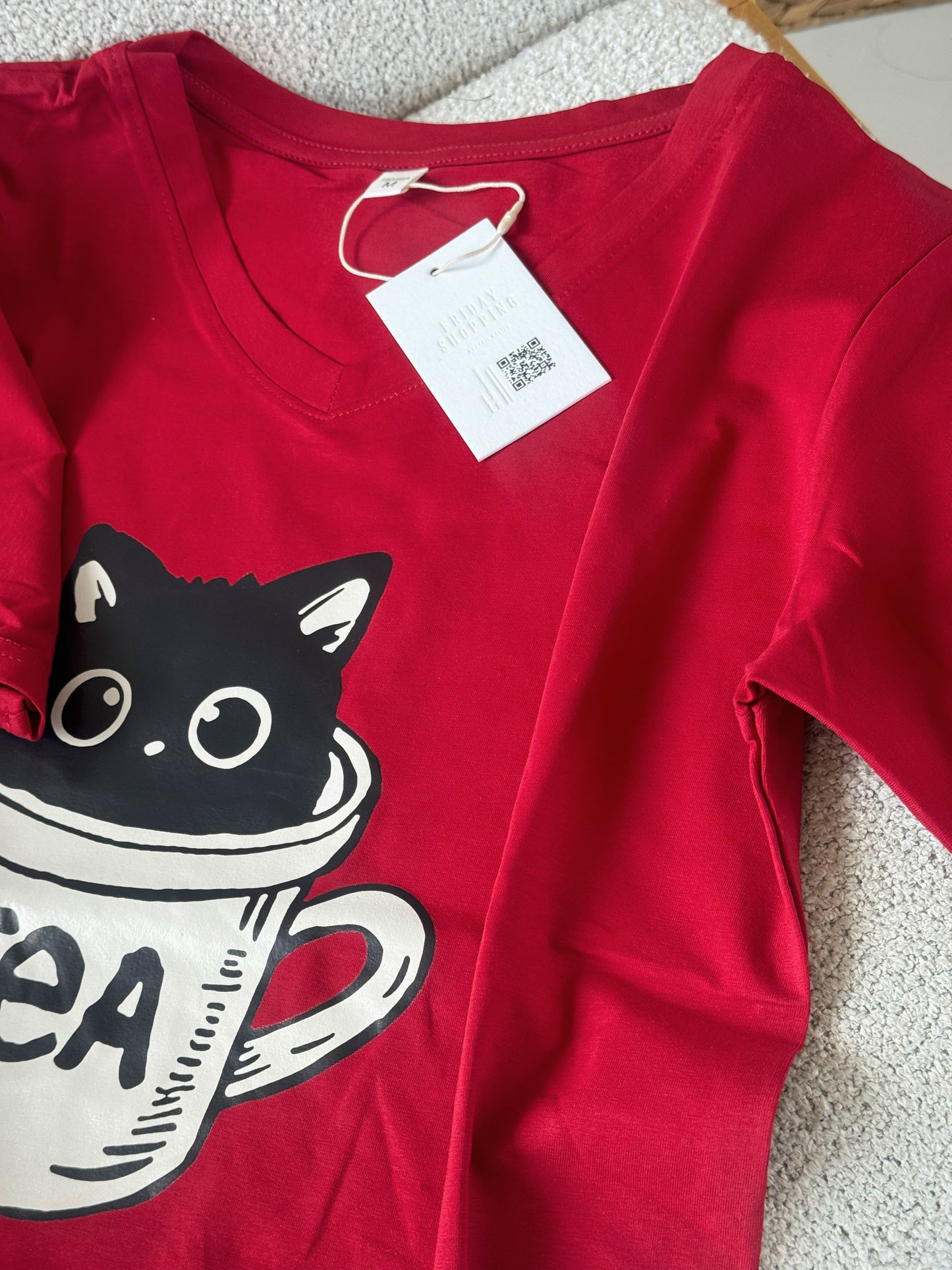 Oversized unisex T-shirt in bright red color, made from 100% high-quality cotton.