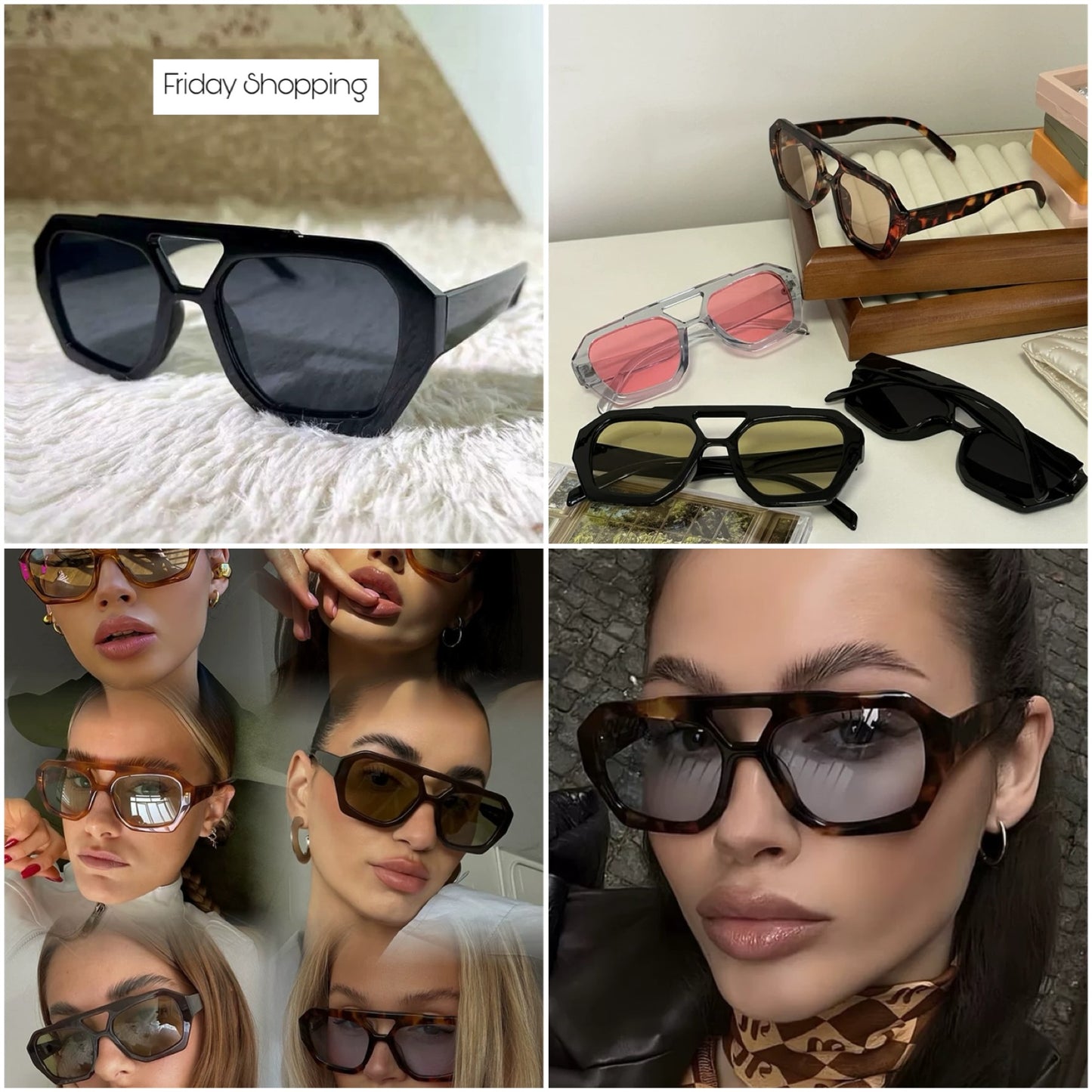 Sunglasses: Elevate your style with these bold, geometric frames!