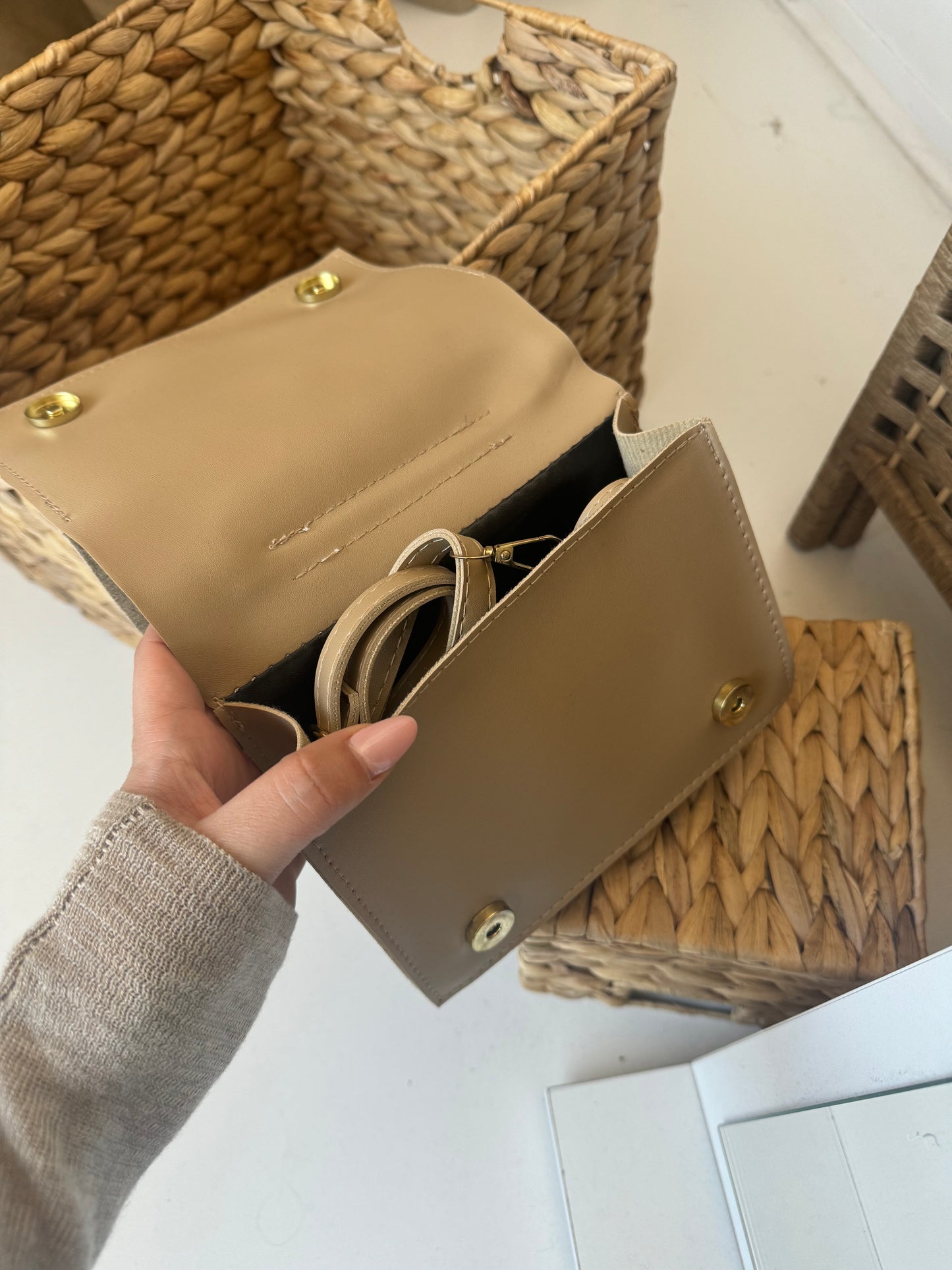 Introducing our Beige Jacket-Style Handbag