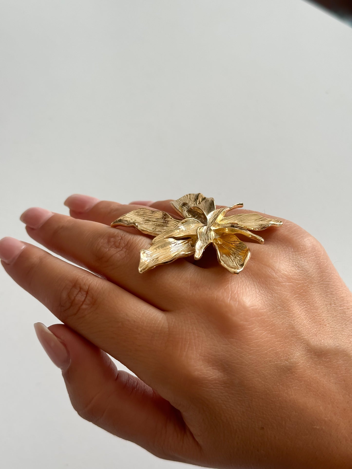 Gold Floral Statement Ring