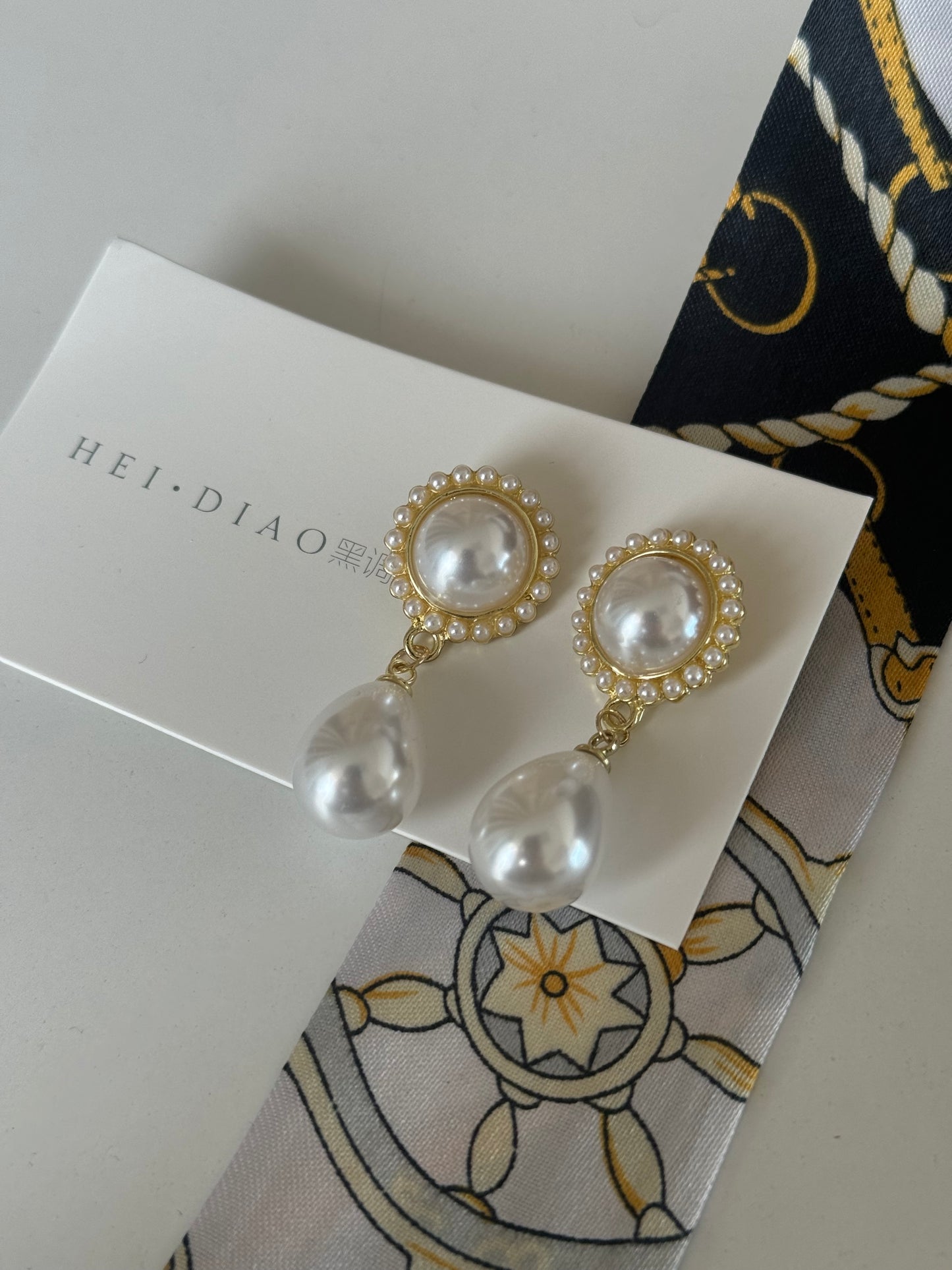 Princess Style Earrings Pearl