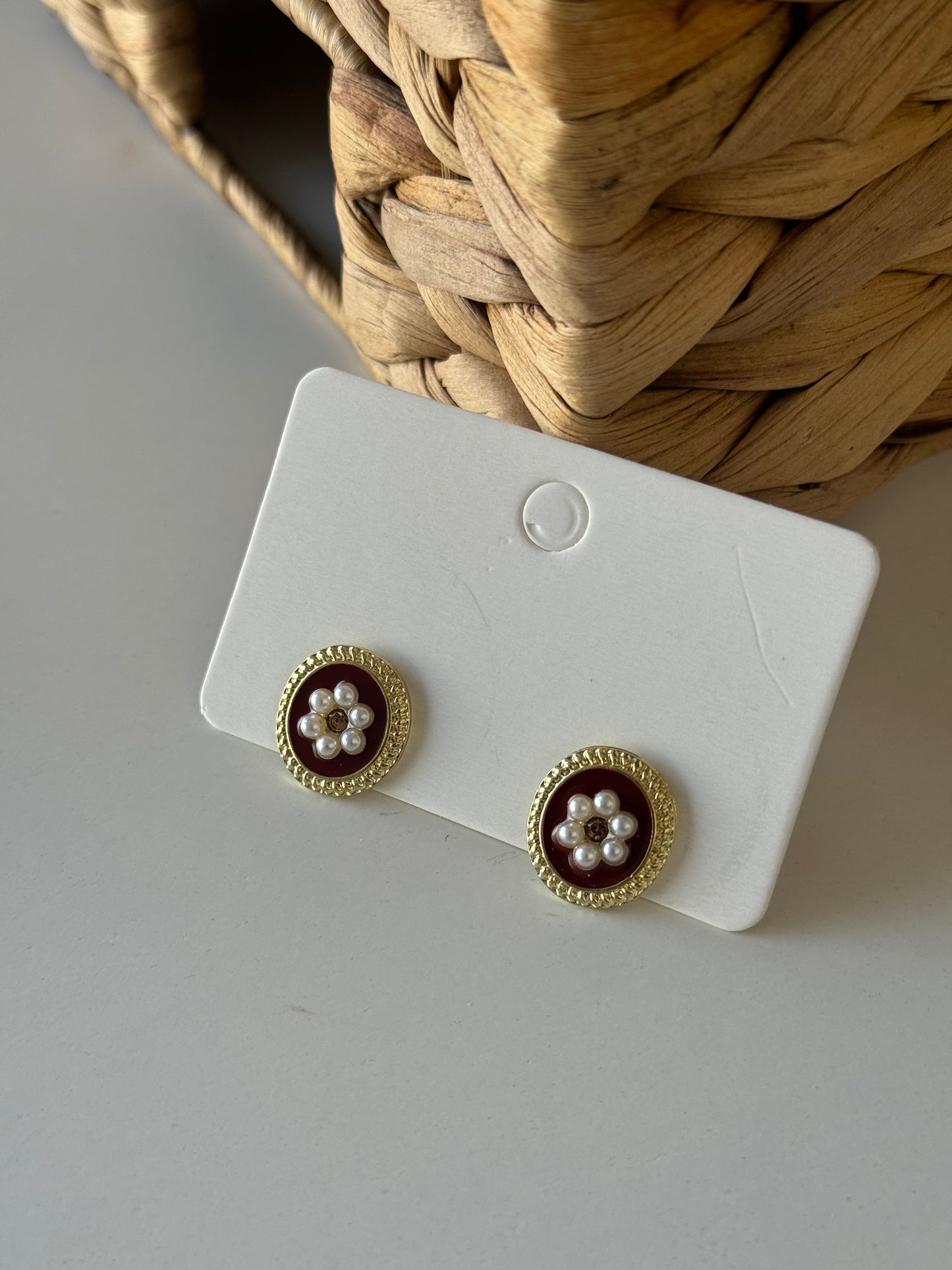 Vintage Pearl Blossom Earrings