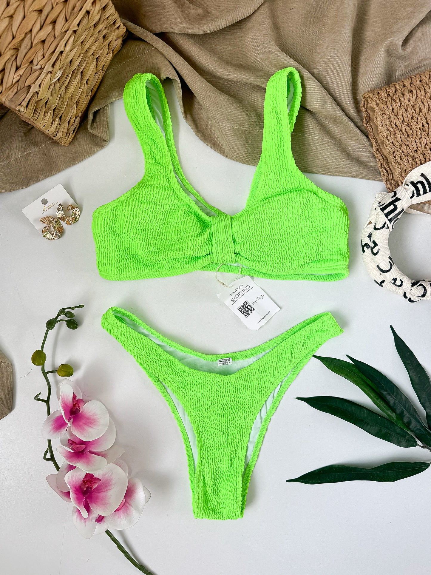 Set Bikini Green Neon