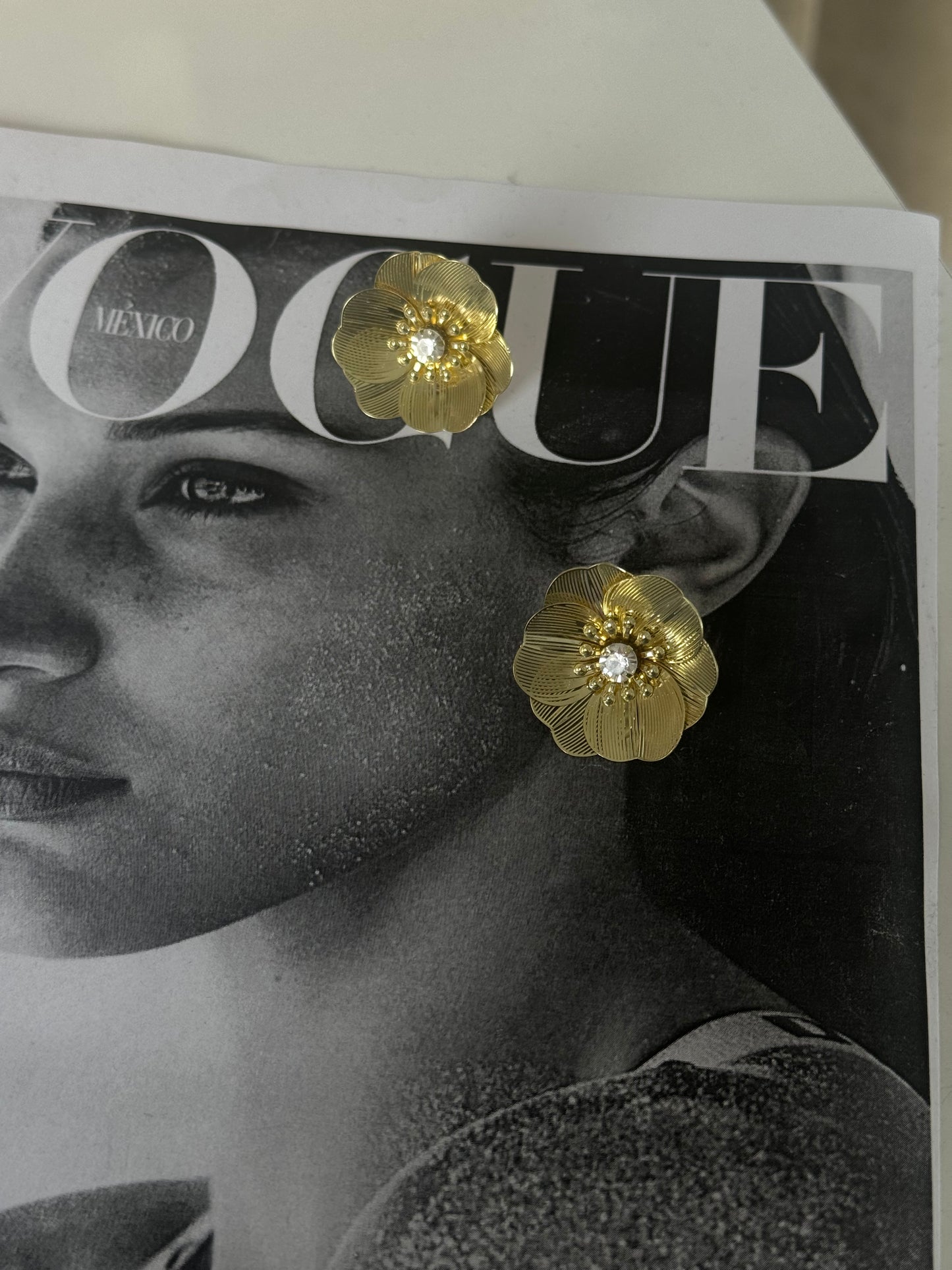 Gold Flower style Earrings