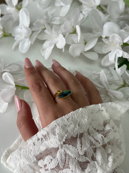 Emerald &,Gold Ring Unique