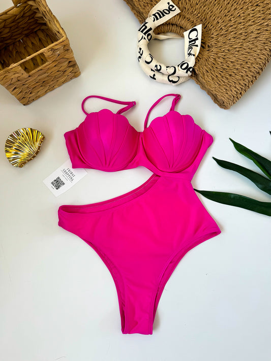 Pink bikini onepiece