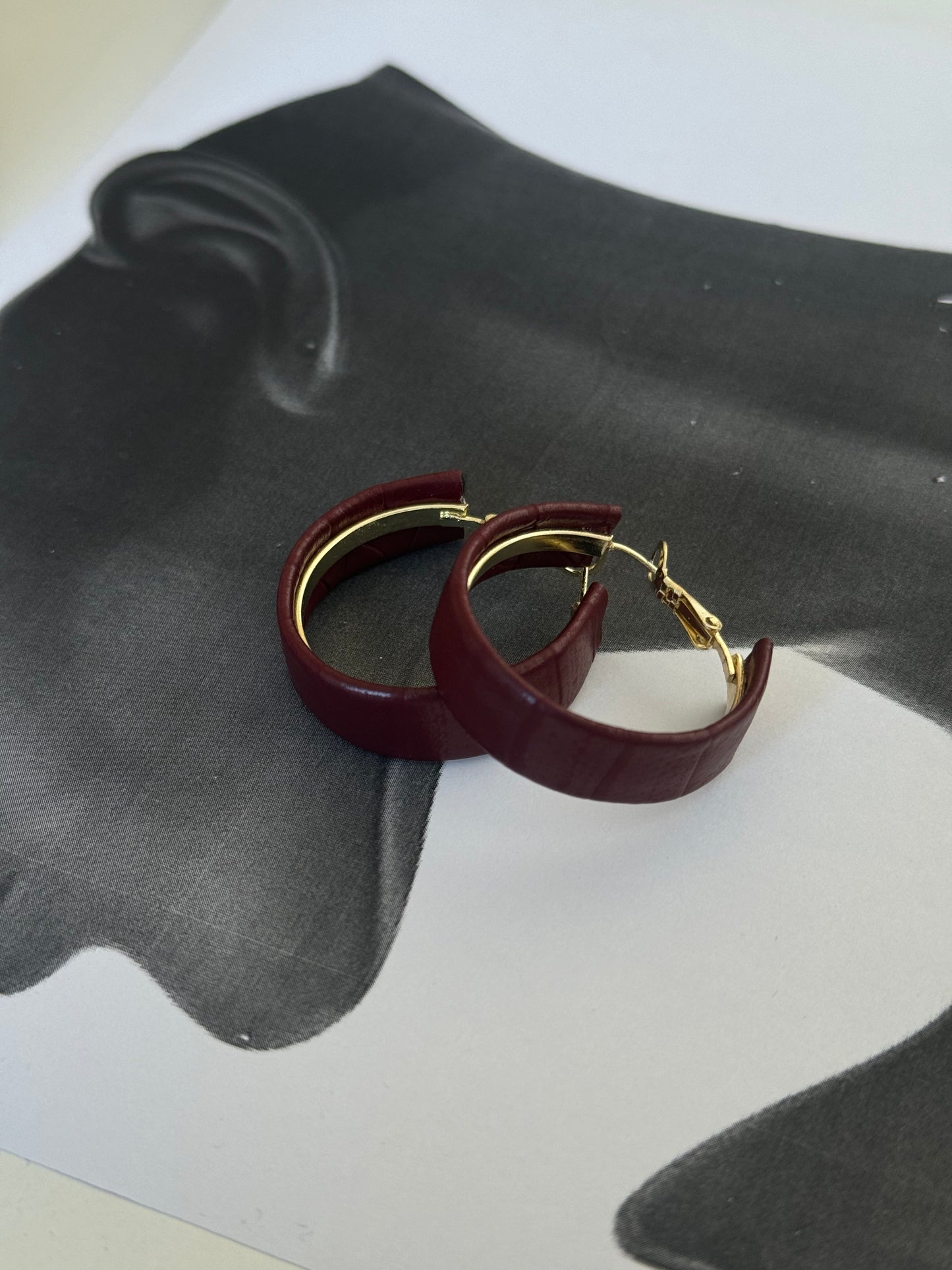Bold Red Hoop Earrings