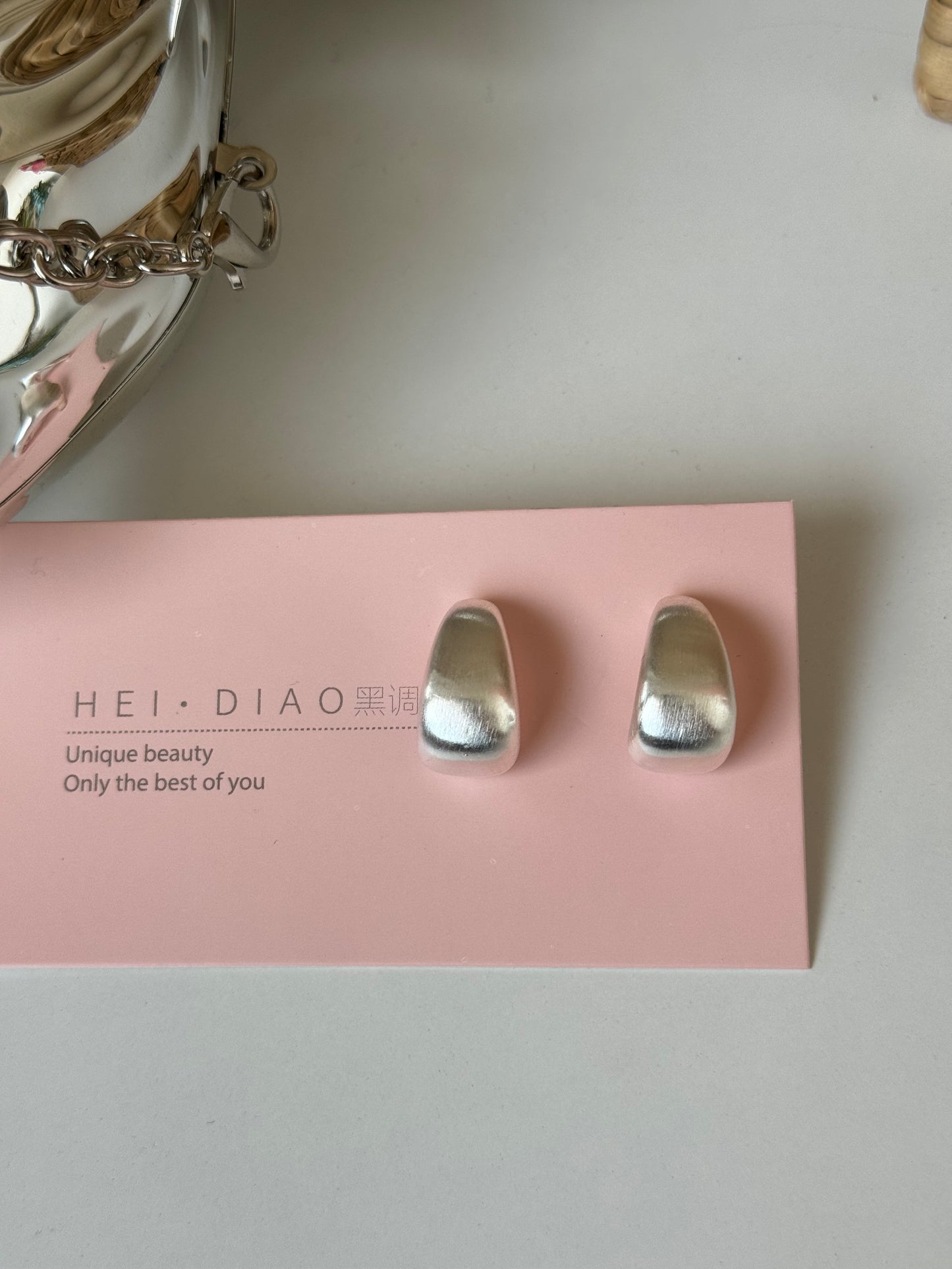 Simple Material Peal Earrings