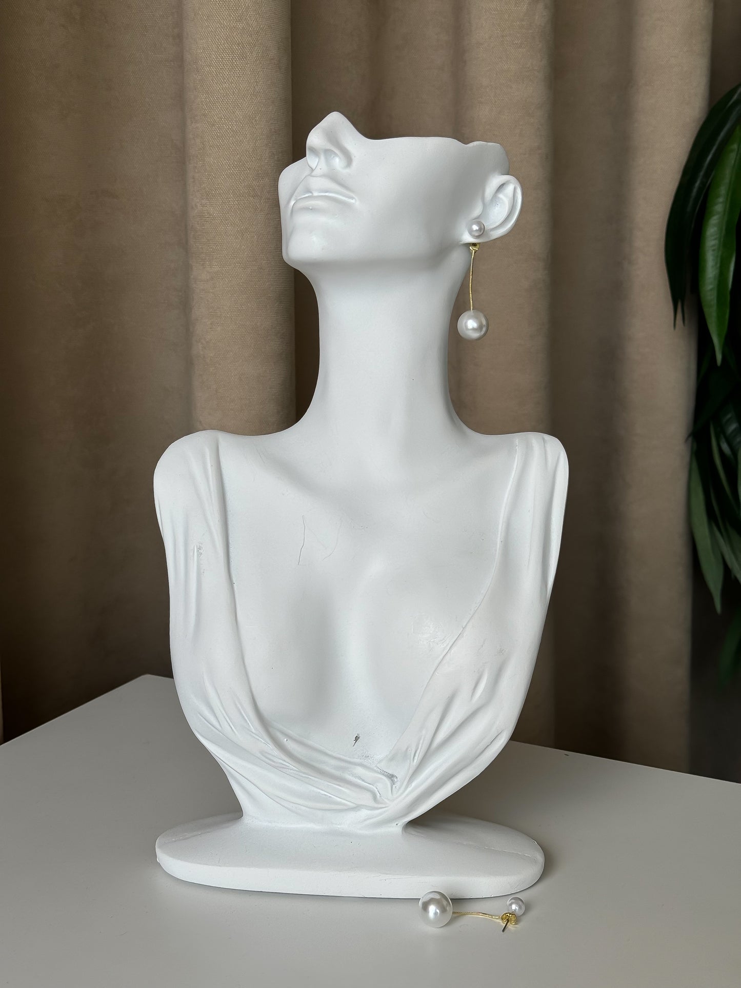 Elegant Double Pearl Drop Earrings