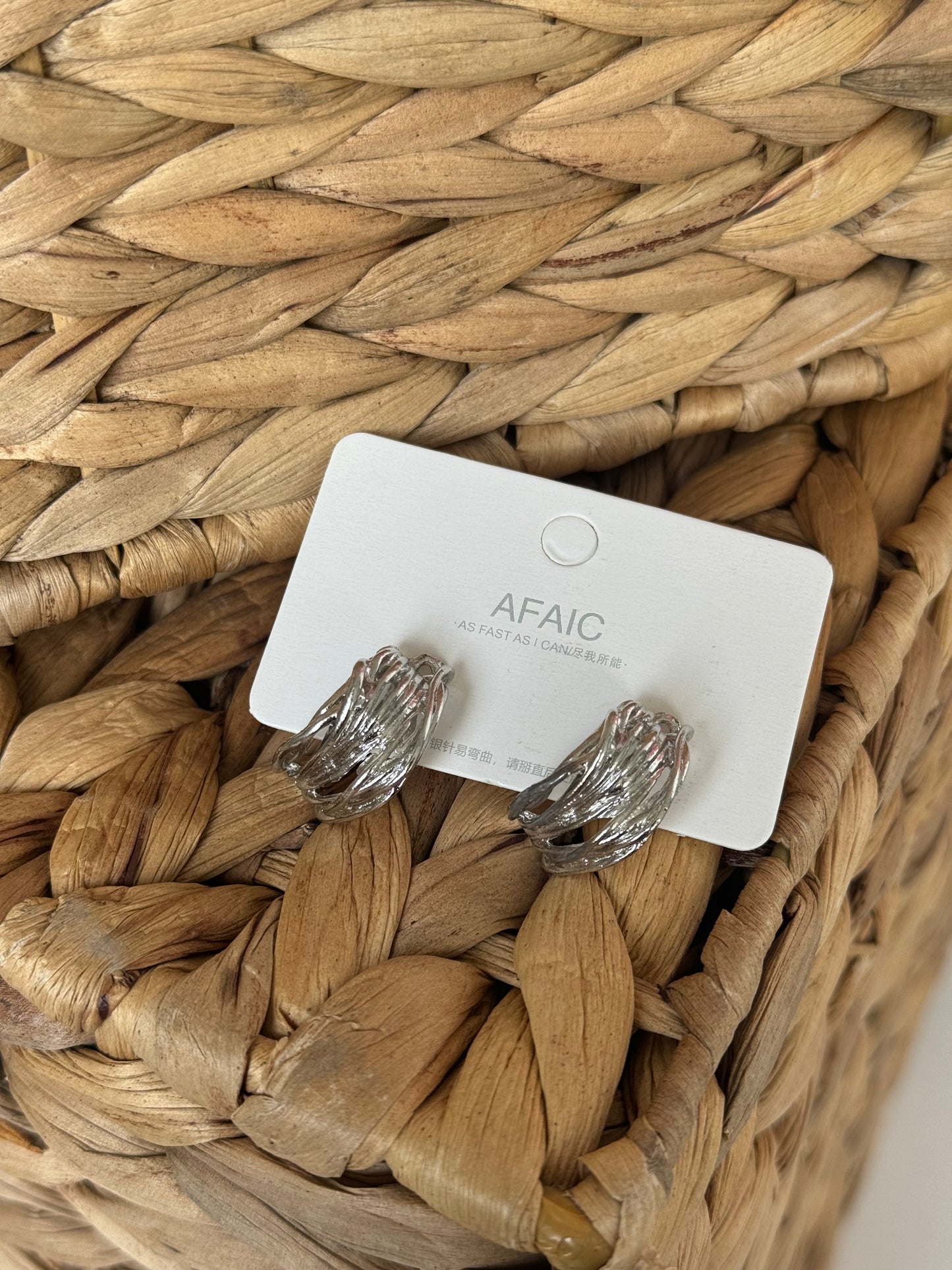 Simple Earrings Silver Design