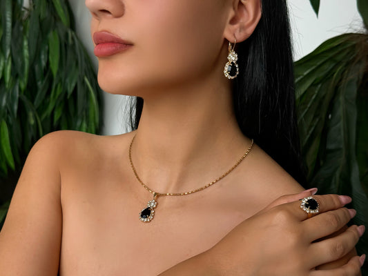 Set 3 - Pcs Necklace - Ring - Earrings