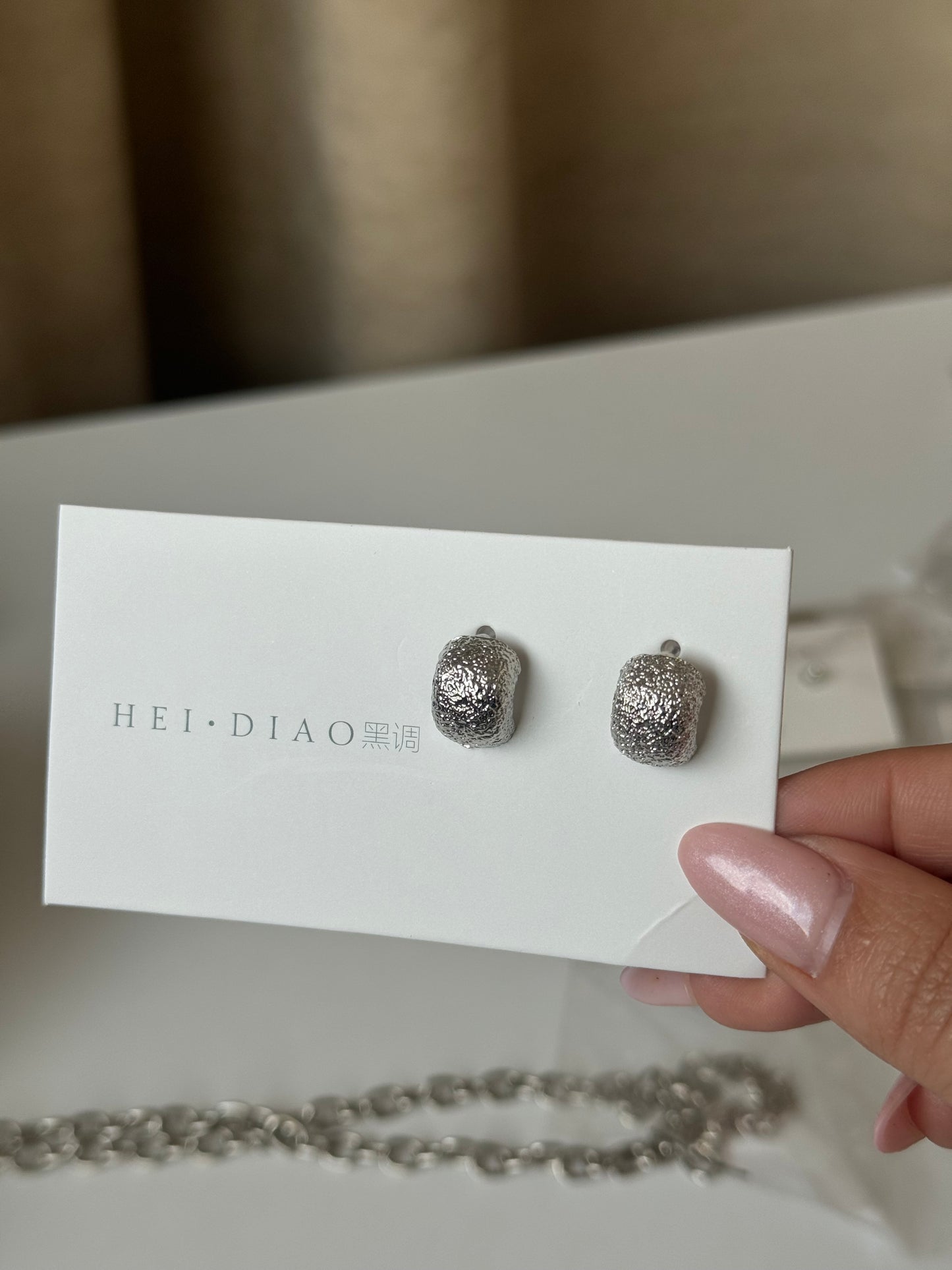 Simple Earrings Design Silver