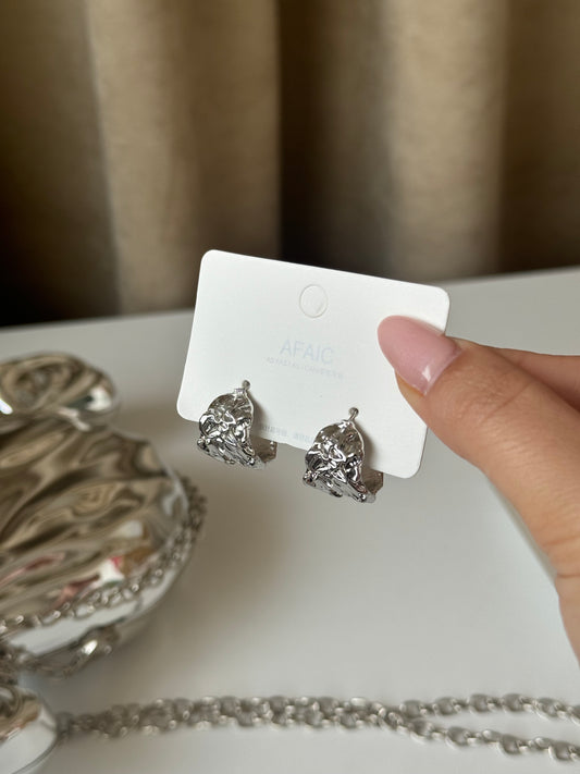 Simple Earrings Design Silver