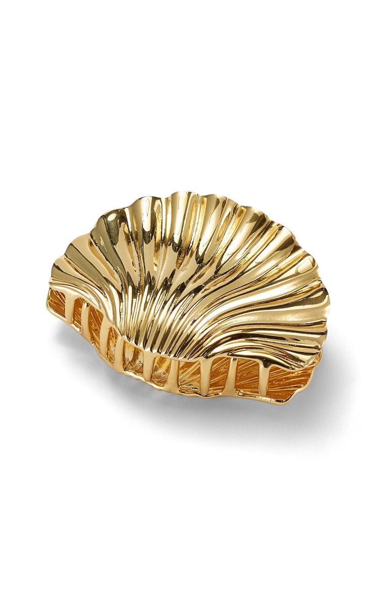 Gold Shell Hair Claw Clip