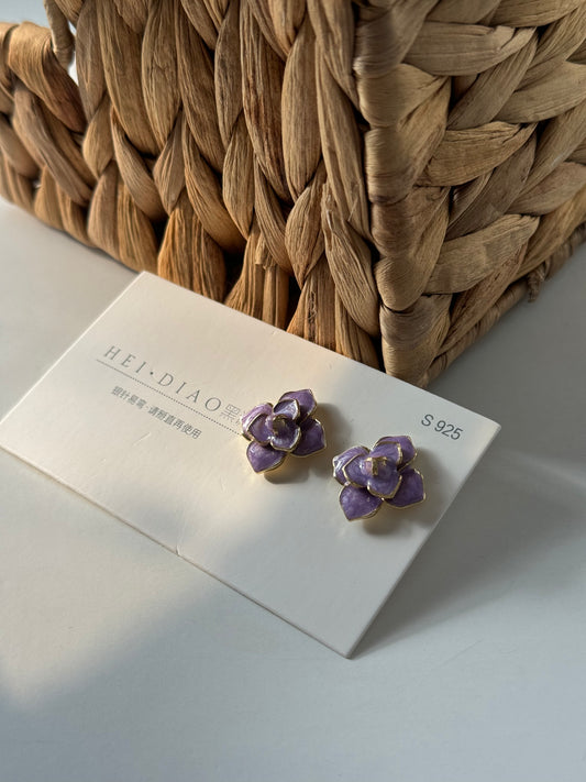 Elegant Flower Earrings – S925