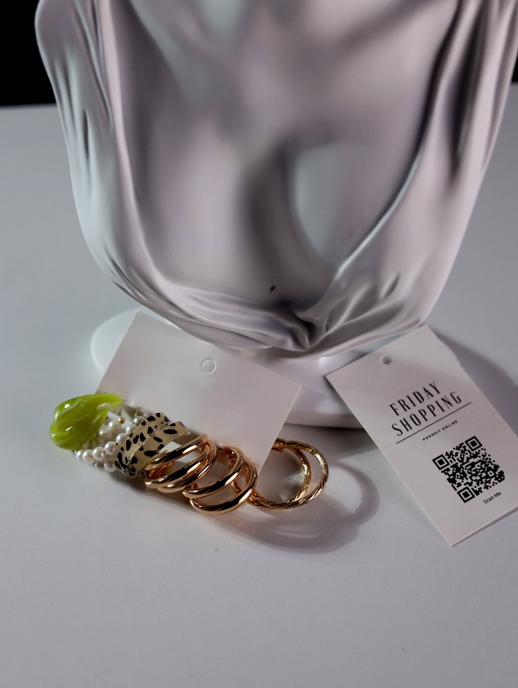 Elegant Hoop & Statement Earring Set – 5 Pairs